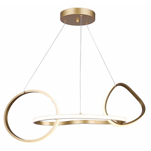 Zuri   - 71W 1 LED Chandelier-17 Inches Tall and 32.5 Inches Wide