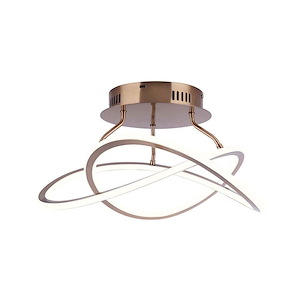 Zola - 43.5W 1 LED Semi-Flush Mount-10 Inches Tall and 21.38 Inches Wide