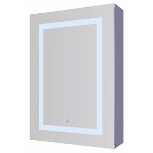 20W LED Square Medicine Cabinet Mirror-23.6 Inches Tall and 15.7 Inches Wide