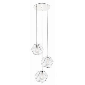 Rockport - 3 Light Pendant In Modern Style-84.66 Inches Tall and 23.62 Inches Wide