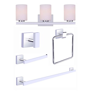 JAE - 3 Light Bath Vanity Combo-7.63 Inches Tall and 23.25 Inches Wide