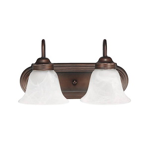 2 Light Traditional Bath Vanity - in Traditional style - 14 high by 7.75 wide