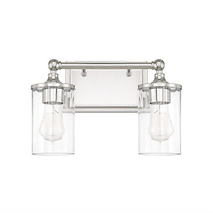 Camden - 2 Light Industrial Bath Vanity Approved for Damp Locations - in Industrial style - 13.75 high by 9.25 wide