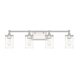 Camden - 4 Light Industrial Bath Vanity Approved for Damp Locations - in Industrial style - 33.25 high by 9.25 wide