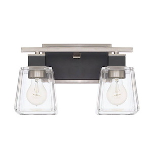 Tux - 2 Light Transitional Bath Vanity Approved for Damp Locations - in Transitional style - 13.5 high by 8.75 wide