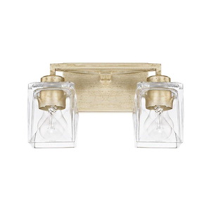 Karina - 2 Light Transitional Bath Vanity Approved for Damp Locations - in Transitional style - 14 high by 8.5 wide