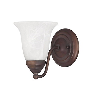 1 Light Wall Sconce - in Traditional style - 6 high by 8 wide