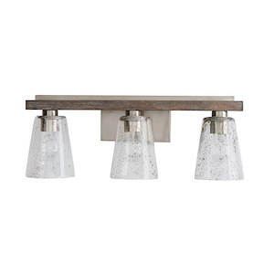 Connor - 3 Light Urban/Industrial Bath Vanity Approved for Damp Locations - in Urban/Industrial style - 24 high by 9 wide