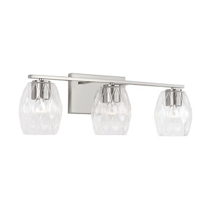 Lucas - 3 Light Bath Vanity In Transitional Style-7.75 Inches Tall and 24 Inches Wide
