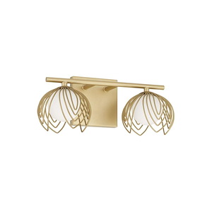 Flora - 2 Light Bath Vanity-6.5 Inch Tall and 14 Inch Wide - 1394645