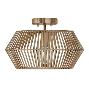 Kaiya - 1 Light Semi-Flush Mount In Modern Style-9.75 Inches Tall and 15.5 Inches Wide - 1326694