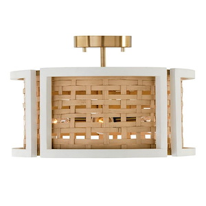 Lola - 4 Light Semi-Flush Mount In Transitional Style-11.25 Inches Tall and 16 Inches Wide