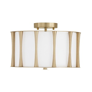 Bodie - 3 Light Semi-Flush Mount In Vintage Style-9 Inches Tall and 15 Inches Wide