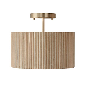 Donovan - 1 Light Semi-Flush Mount In Artisan Style-11.75 Inches Tall and 12.5 Inches Wide