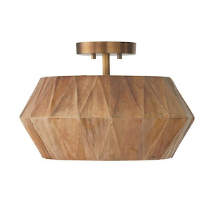 Nadeau - 1 Light Semi-Flush Mount In Modern Style-10.75 Inches Tall and 15 Inches Wide