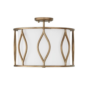 Cohen - 3 Light Semi-Flush Mount In Contemporary Style-13.5 Inches Tall and 16 Inches Wide