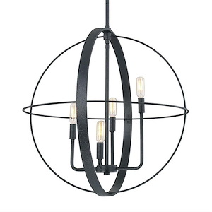 23 Inch 4 Light Pendant - in Industrial style - 23 high by 74 wide