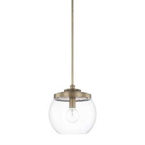 Mid-Century - 1 Light Pendant - in Transitional style - 11.25 high by 15 wide - 616115