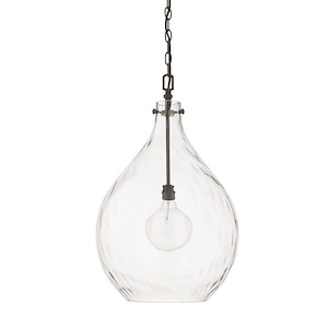 Bristol - 1 Light Pendant - in Industrial style - 15 high by 24 wide