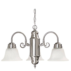 Chandelier 3 Light Matte Nickel - in Traditional style - 21 high by 15 wide