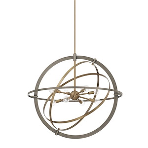 8 Light Pendant - in Modern style - 30.5 high by 78 wide