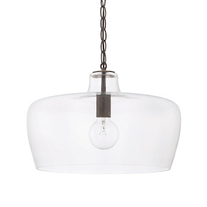 16 Inch 1 Light Pendant - in Industrial style - 16 high by 11 wide