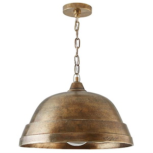 18 Inch 1 Light Pendant - in Urban/Industrial style - 11.5 high by 18 wide
