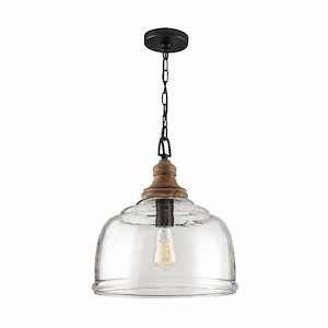 14 Inch 1 Light Pendant - in Urban/Industrial style - 14 high by 15.5 wide