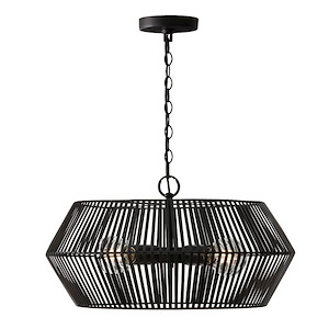 Kaiya - 4 Light Pendant In Modern Style-11.5 Inches Tall and 22 Inches Wide