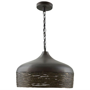 1 Light Pendant - in Urban/Industrial style - 17 high by 12.5 wide
