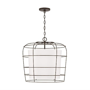 19.75 Inch 4 Light Pendant - in Transitional style - 20 high by 19.75 wide