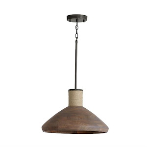 Jacob - 17.75 Inch 1 Light Pendant - in Urban/Industrial style - 17.75 high by 10.75 wide