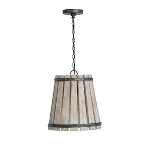 Remi - Pendant 1 Light - in Urban/Industrial style - 14.25 high by 15.75 wide