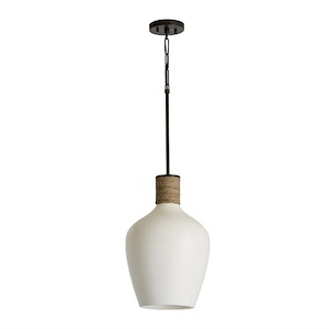 12 Inch 1 Light Pendant - in Urban/Industrial style - 12 high by 18.5 wide