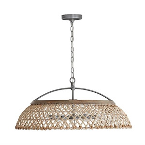 6 Light Pendant - in Urban/Industrial style - 29 high by 13 wide