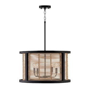 Rico - 4 Light Pendant In Transitional Style-13 Inches Tall and 22 Inches Wide