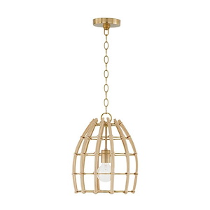 Wren - 1 Light Pendant In Modern Style-14.5 Inches Tall and 12 Inches Wide