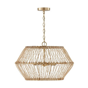 Wren - 4 Light Pendant In Coastal Style-15.25 Inches Tall and 24.25 Inches Wide - 1287647