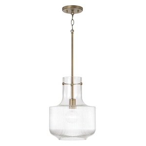 Nyla - 1 Light Pendant In Transitional Style-14.75 Inches Tall and 11 Inches Wide