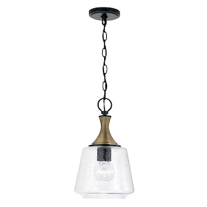 Amara - 1 Light Pendant In Transitional Style-15 Inches Tall and 9 Inches Wide - 1117051