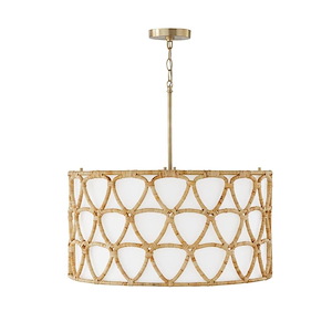 Tulum - 4 Light Pendant In Coastal Style-24 Inches Tall and 24.5 Inches Wide