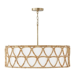 Tulum - 4 Light Pendant In Coastal Style-19.5 Inches Tall and 28 Inches Wide