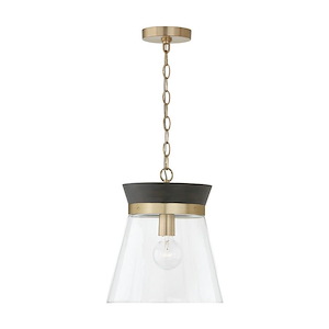 Finn - 1 Light Pendant In Industrial Style-14 Inches Tall and 12 Inches Wide