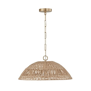 Naomi - 1 Light Pendant In Coastal Style-9.25 Inches Tall and 21 Inches Wide