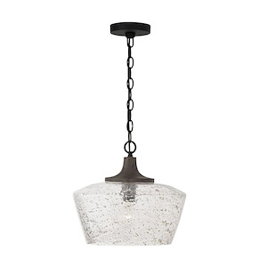 Clive - 1 Light Pendant In Farmhouse Style-12.5 Inches Tall and 14 Inches Wide - 1287829