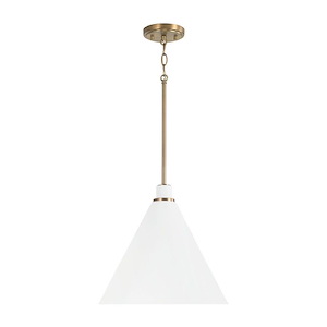 Bradley - 1 Light Pendant In Minimalist Style-13.5 Inches Tall and 15 Inches Wide