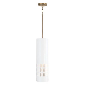 Dash - 1 Light Pendant In Art Deco Style-21.75 Inches Tall and 6.25 Inches Wide
