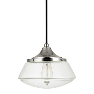 1 Light Mini Pendant - in Transitional style - 10.5 high by 46 wide