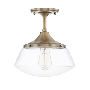 Baxter - 1 Light Semi-Flush Mount - in Industrial style - 10.5 high by 11.5 wide
