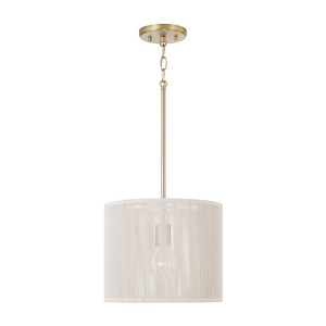 Tara - 1 Light Drum Pendant-10 Inch Tall and 12 Inch Wide - 1394672